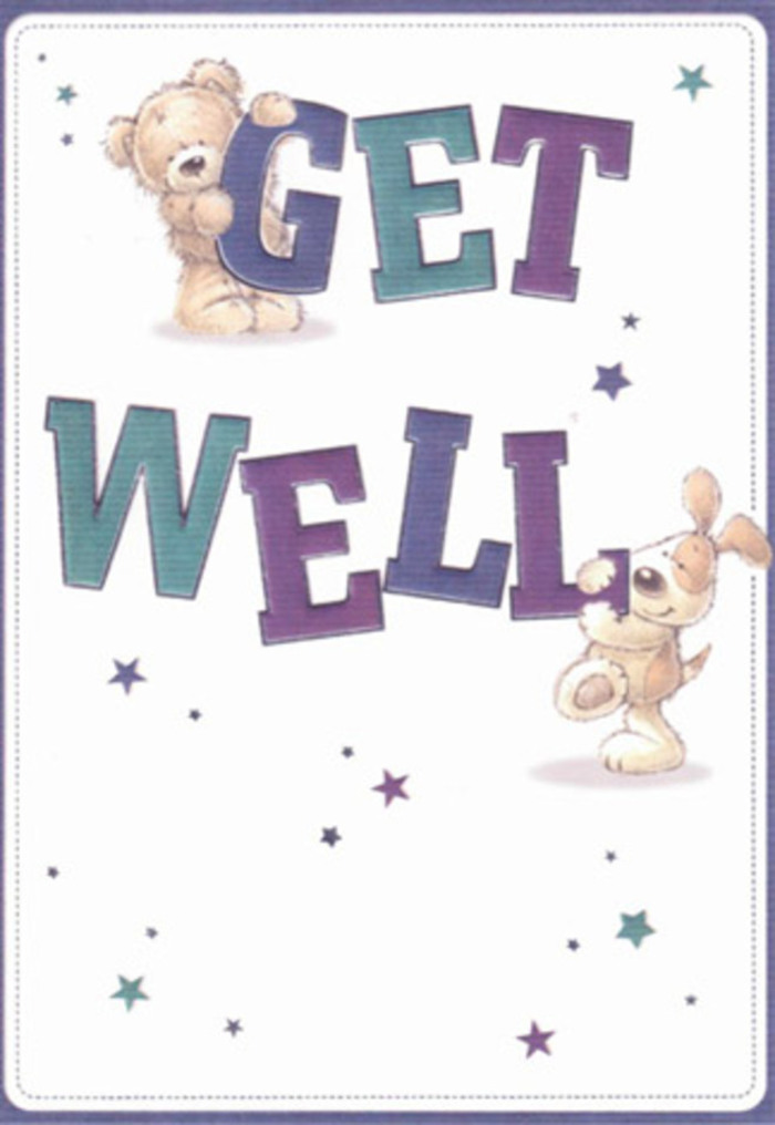 Imbued with playfulness and care, this get well card paints a charming narrative-two endearing characters, a plush bear and a gentle puppy, gather beneath a scatter of tiny twinkling stars in indigo, teal, and purple. The oversized 'Get Well' letters, hand-lettered in a jubilant array of cool hues, stand proud at the center of the frame, their dynamic forms echoing the creative energy to be found along Bowes Park's pop-up markets. Each furry friend is lovingly illustrated with a soft, velvet-like texture, their rounded forms capturing the comfort of a well-worn stuffed animal from childhood. Behind them, the creamy-white background feels open and calming, highlighting every colourful detail and bringing freshness reminiscent of morning light filtering through Bowes Park's leafy streets. The joyful expressions and playful embrace encapsulate the thoughtful attention to detail that Bowes Park Flowers brings to each arrangement. With every aspect crafted for comfort, this card serves as a gentle reminder that love and community support-whether through flowers or a kind word-can help healing bloom anew.